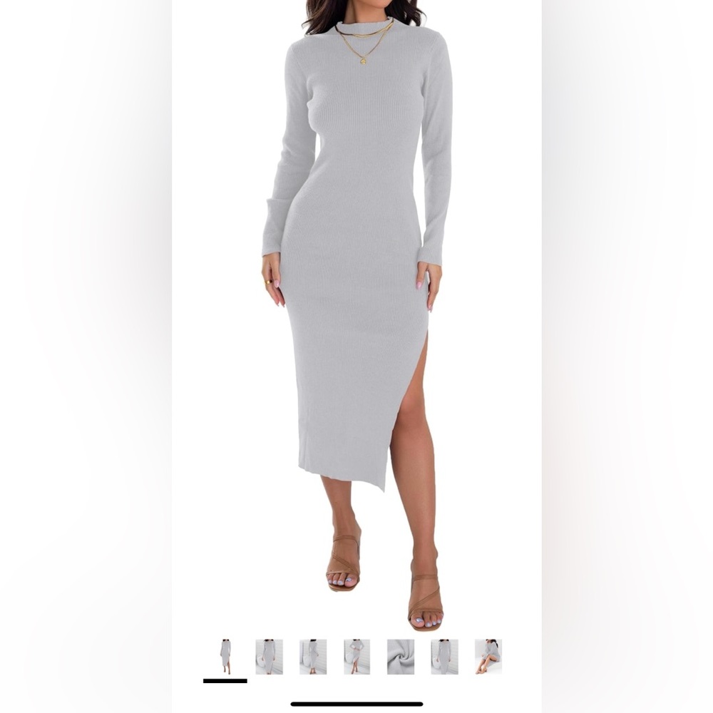 Mock Neck Sweater Dress